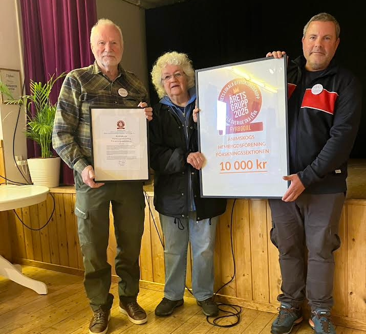 Foto från prisutdelningen för årets grupp