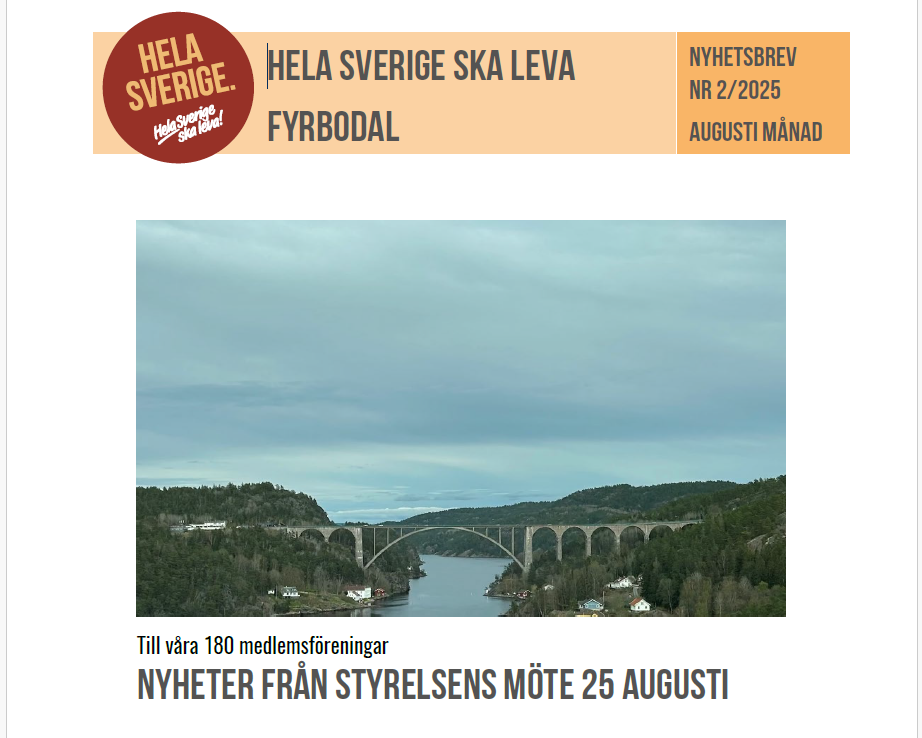 framsidan av nyhetsbrev nummer 2 år 2025